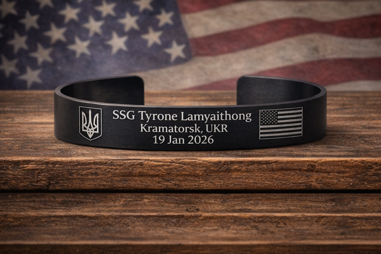 Memorial bracelet for SSG Tyrone Lamyaithong